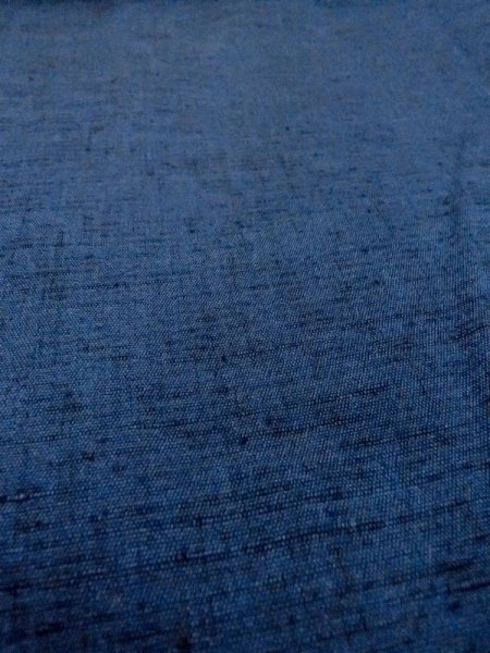 画像10: N0718B  男性用着物  シルク（正絹）  深い 青, 縞 【中古】 【USED】 【リサイクル】 ★★★☆☆ (10)