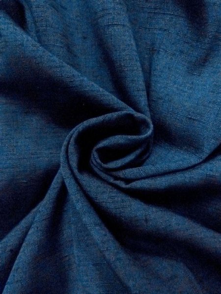 画像12: N0718B  男性用着物  シルク（正絹）  深い 青, 縞 【中古】 【USED】 【リサイクル】 ★★★☆☆ (12)