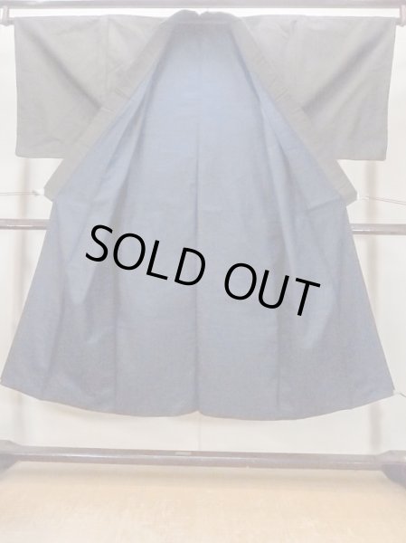 画像2: N0718C  男性用着物  シルク(正絹)   茶色, 縞 【中古】 【USED】 【リサイクル】 ★★★☆☆ (2)