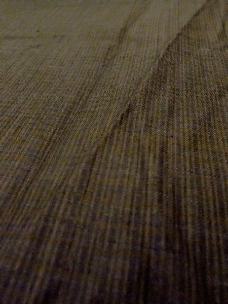 画像8: N0718D  男性用着物  シルク(正絹)   茶色, チェック柄 【中古】 【USED】 【リサイクル】 ★☆☆☆☆ (8)