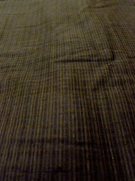 画像9: N0718D  男性用着物  シルク(正絹)   茶色, チェック柄 【中古】 【USED】 【リサイクル】 ★☆☆☆☆ (9)