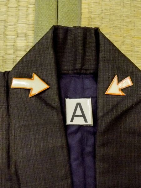 画像14: N0718D  男性用着物  シルク(正絹)   茶色, チェック柄 【中古】 【USED】 【リサイクル】 ★☆☆☆☆ (14)