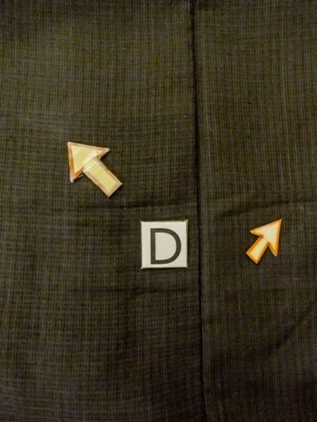 画像17: N0718D  男性用着物  シルク(正絹)   茶色, チェック柄 【中古】 【USED】 【リサイクル】 ★☆☆☆☆ (17)