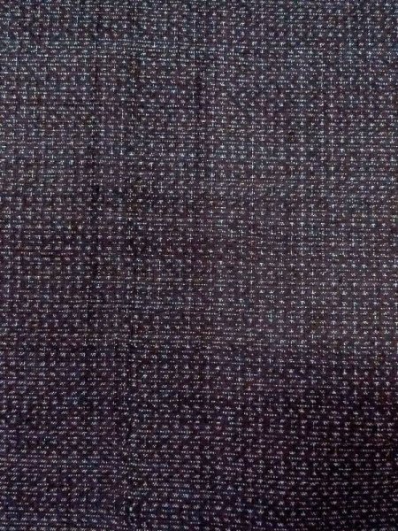 画像5: N0718F  男性用着物  シルク（正絹）   黒, 十字 【中古】 【USED】 【リサイクル】 ★★★☆☆ (5)