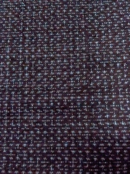 画像7: N0718F  男性用着物  シルク（正絹）   黒, 十字 【中古】 【USED】 【リサイクル】 ★★★☆☆ (7)