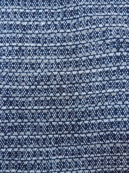 画像5: N0731C  浴衣（日本製）  綿   灰色, 菱 【中古】 【USED】 【リサイクル】 ★★☆☆☆ (5)