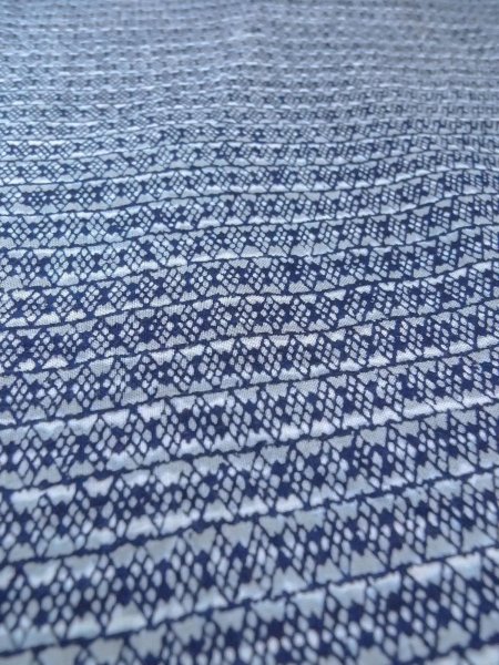 画像10: N0731C  浴衣（日本製）  綿   灰色, 菱 【中古】 【USED】 【リサイクル】 ★★☆☆☆ (10)