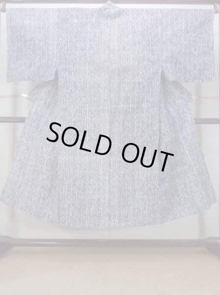 画像1: N0731E  浴衣（日本製）  綿   藍, 氷割 【中古】 【USED】 【リサイクル】 ★☆☆☆☆ (1)