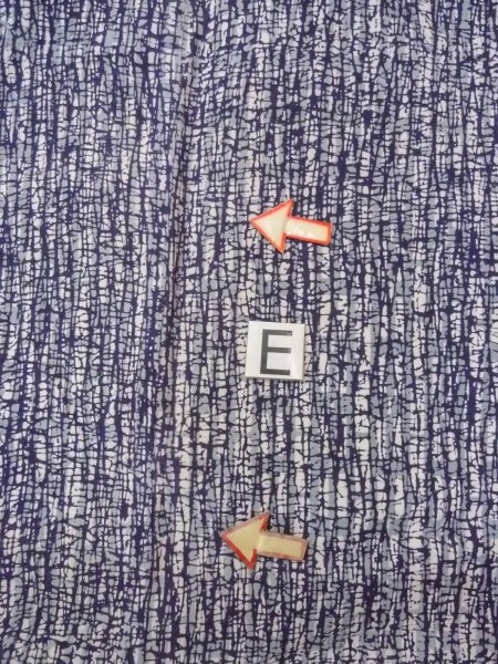 画像16: N0731E  浴衣（日本製）  綿   藍, 氷割 【中古】 【USED】 【リサイクル】 ★☆☆☆☆ (16)