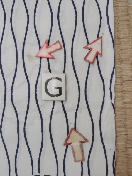 画像20: N0731H  浴衣（日本製）  綿   藍, 扇 【中古】 【USED】 【リサイクル】 ★★☆☆☆ (20)