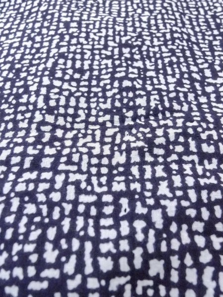 画像9: N0731I  浴衣（日本製）  綿   藍, 抽象的模様 【中古】 【USED】 【リサイクル】 ★☆☆☆☆ (9)