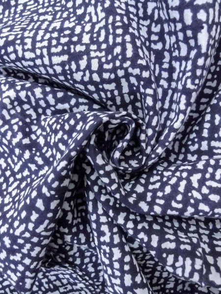 画像12: N0731I  浴衣（日本製）  綿   藍, 抽象的模様 【中古】 【USED】 【リサイクル】 ★☆☆☆☆ (12)