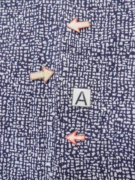 画像14: N0731I  浴衣（日本製）  綿   藍, 抽象的模様 【中古】 【USED】 【リサイクル】 ★☆☆☆☆ (14)