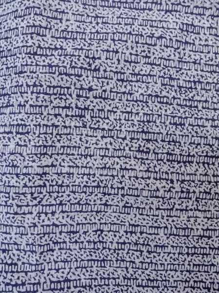 画像5: N0731L  浴衣（日本製） 汚れ/染み 綿   藍, 抽象的模様 【中古】 【USED】 【リサイクル】 ★★☆☆☆ (5)