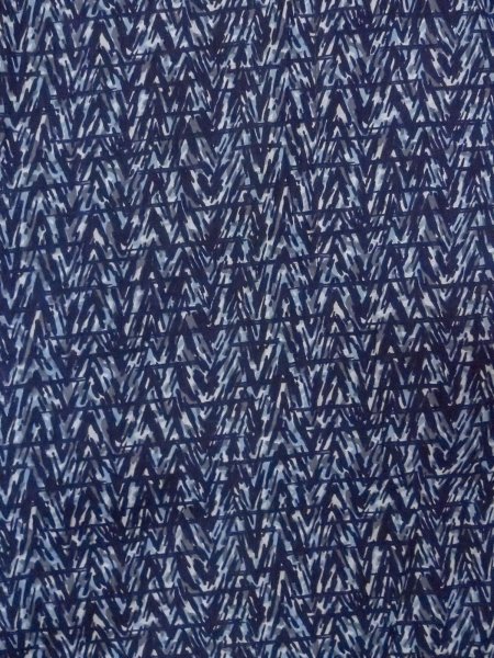 画像3: N0731N  浴衣（日本製）  綿  深い 藍, 抽象的模様 【中古】 【USED】 【リサイクル】 ★★☆☆☆ (3)