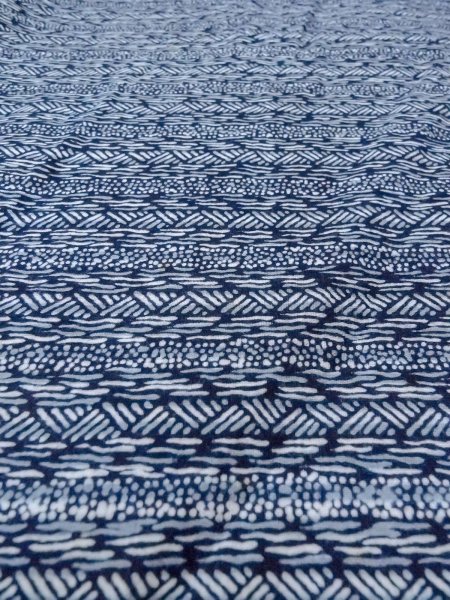 画像9: N0731R  男性用浴衣 汚れ/染み 綿   藍, 小さな点々 【中古】 【USED】 【リサイクル】 ★☆☆☆☆ (9)