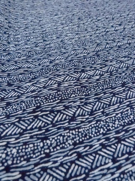 画像10: N0731R  男性用浴衣 汚れ/染み 綿   藍, 小さな点々 【中古】 【USED】 【リサイクル】 ★☆☆☆☆ (10)