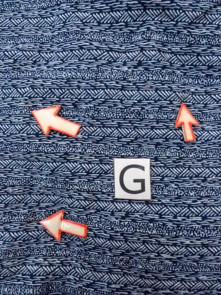 画像20: N0731R  男性用浴衣 汚れ/染み 綿   藍, 小さな点々 【中古】 【USED】 【リサイクル】 ★☆☆☆☆ (20)