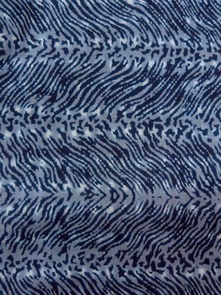 画像6: N0731S  男性用浴衣 汚れ/染み 綿  青み 灰色, 抽象的模様 【中古】 【USED】 【リサイクル】 ★☆☆☆☆ (6)