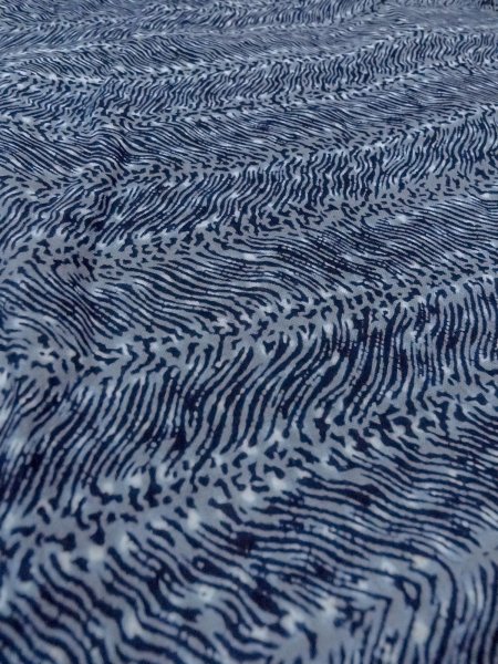 画像10: N0731S  男性用浴衣 汚れ/染み 綿  青み 灰色, 抽象的模様 【中古】 【USED】 【リサイクル】 ★☆☆☆☆ (10)