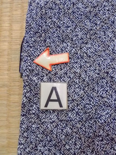 画像14: N0731T  男性用浴衣  綿   灰色, バラ 【中古】 【USED】 【リサイクル】 ★☆☆☆☆ (14)