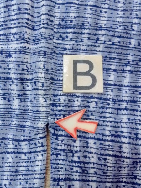 画像15: N0731U  男性用浴衣  綿   水色, チェック柄 【中古】 【USED】 【リサイクル】 ★☆☆☆☆ (15)