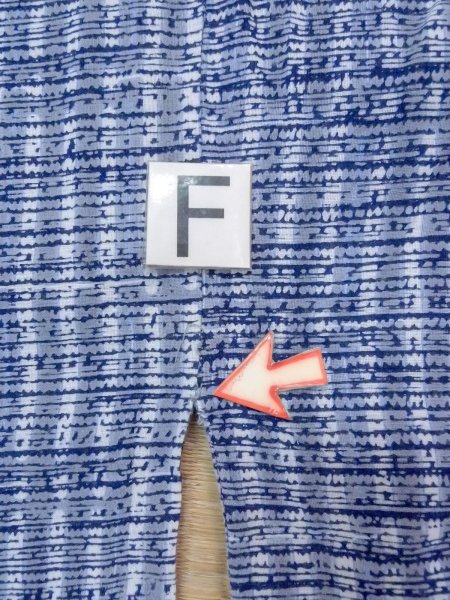 画像19: N0731U  男性用浴衣  綿   水色, チェック柄 【中古】 【USED】 【リサイクル】 ★☆☆☆☆ (19)