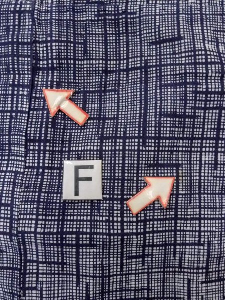 画像19: N0731V  男性用浴衣  綿   藍, チェック柄 【中古】 【USED】 【リサイクル】 ★☆☆☆☆ (19)