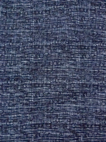 画像3: N0731X  男性用浴衣  麻  深い 藍, チェック柄 【中古】 【USED】 【リサイクル】 ★★★☆☆ (3)