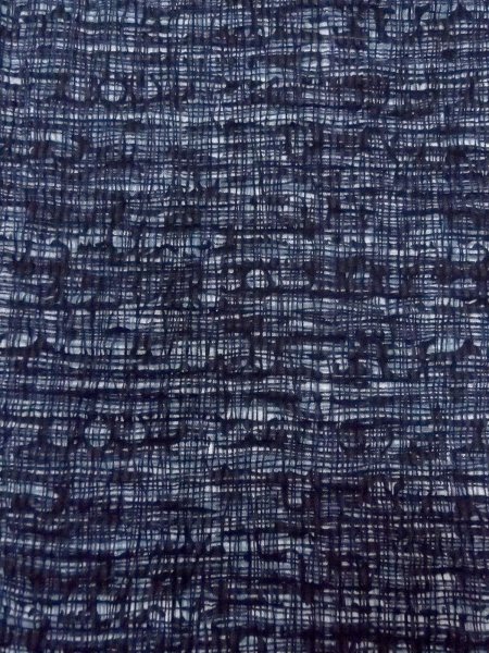 画像6: N0731X  男性用浴衣  麻  深い 藍, チェック柄 【中古】 【USED】 【リサイクル】 ★★★☆☆ (6)