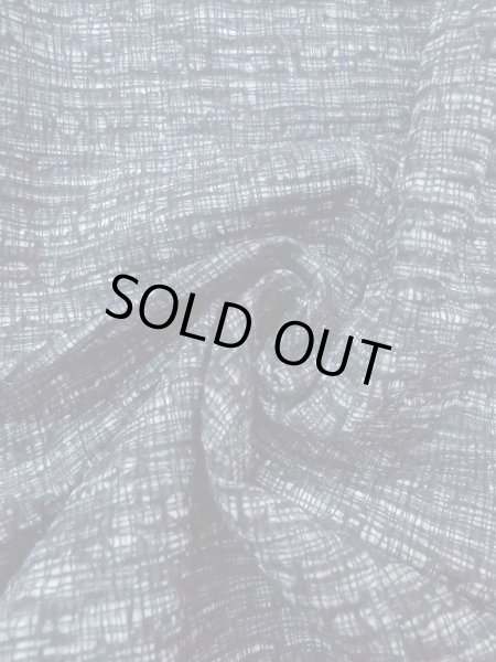 画像11: N0731X  男性用浴衣  麻  深い 藍, チェック柄 【中古】 【USED】 【リサイクル】 ★★★☆☆ (11)