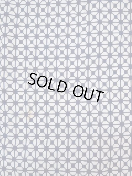 画像3: N0731Y  男性用浴衣  綿   藍, 幾何学模様 【中古】 【USED】 【リサイクル】 ★☆☆☆☆ (3)