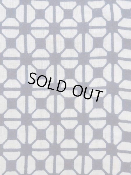 画像7: N0731Y  男性用浴衣  綿   藍, 幾何学模様 【中古】 【USED】 【リサイクル】 ★☆☆☆☆ (7)