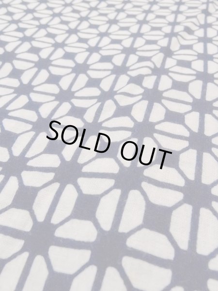 画像8: N0731Y  男性用浴衣  綿   藍, 幾何学模様 【中古】 【USED】 【リサイクル】 ★☆☆☆☆ (8)