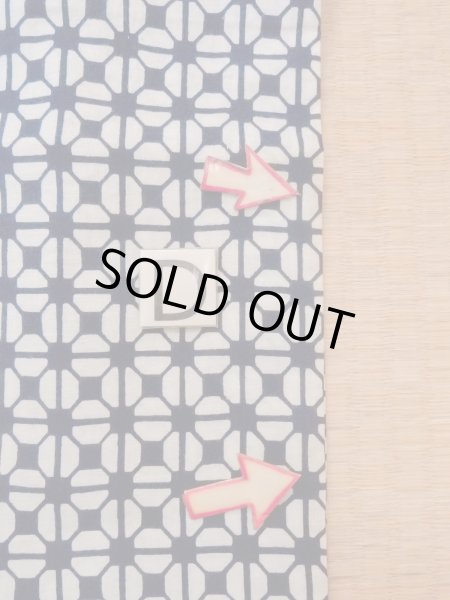 画像17: N0731Y  男性用浴衣  綿   藍, 幾何学模様 【中古】 【USED】 【リサイクル】 ★☆☆☆☆ (17)