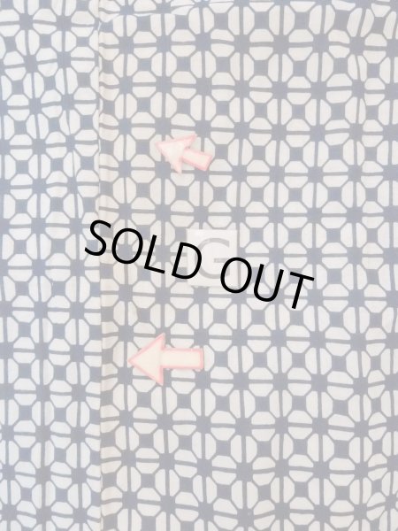 画像20: N0731Y  男性用浴衣  綿   藍, 幾何学模様 【中古】 【USED】 【リサイクル】 ★☆☆☆☆ (20)