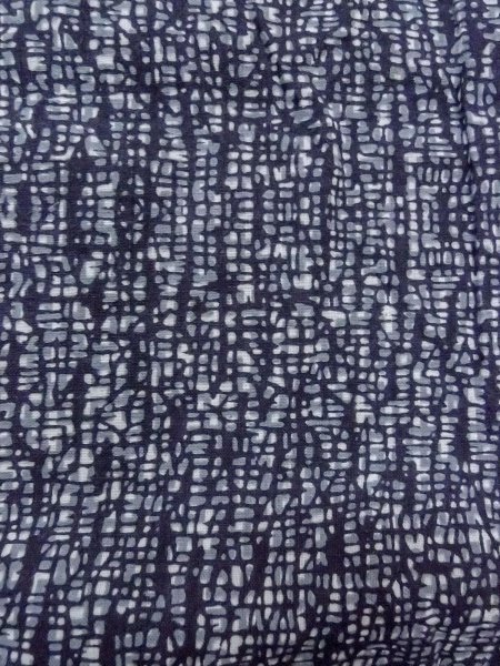 画像6: N0731Z  男性用浴衣  綿  深い 藍, 木目 【中古】 【USED】 【リサイクル】 ★★★☆☆ (6)