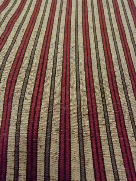 画像9: N0814A  女性用 紬  ウール  灰色がかった ベージュ, 縞 【中古】 【USED】 【リサイクル】 ★★★☆☆ (9)