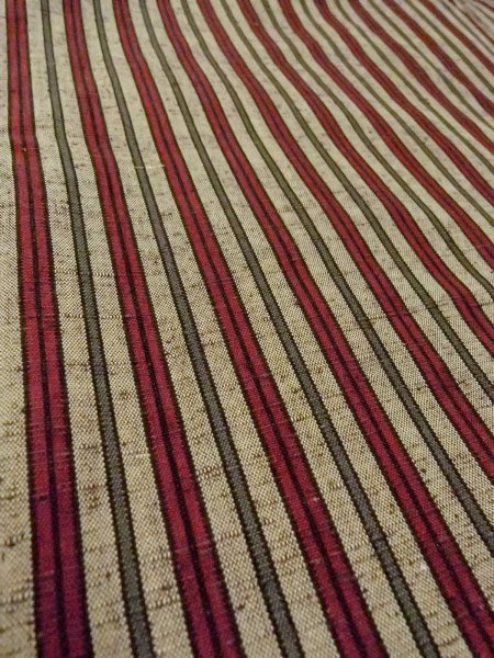 画像10: N0814A  女性用 紬  ウール  灰色がかった ベージュ, 縞 【中古】 【USED】 【リサイクル】 ★★★☆☆ (10)