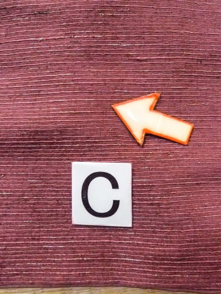 画像16: N0814C  女性用 紬  シルク(正絹)  淡い えんじ, 縞 【中古】 【USED】 【リサイクル】 ★★★☆☆ (16)