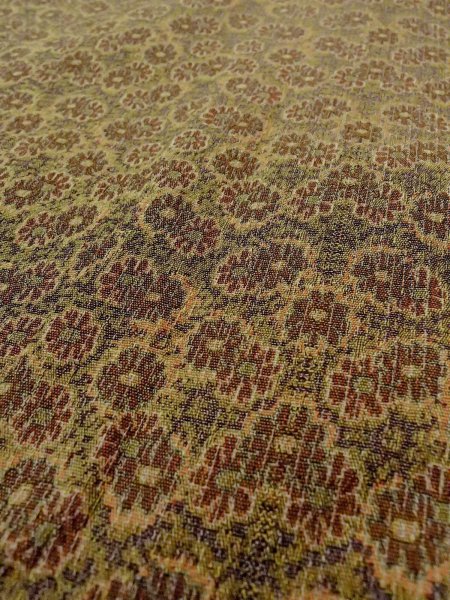 画像8: N0814D Mint  女性用 織  シルク（正絹）  黄み 茶色, 菊 【中古】 【USED】 【リサイクル】 ★★★★☆ (8)