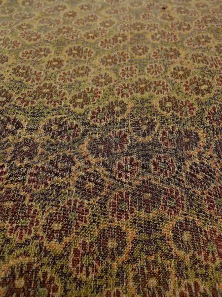 画像9: N0814D Mint  女性用 織  シルク（正絹）  黄み 茶色, 菊 【中古】 【USED】 【リサイクル】 ★★★★☆ (9)