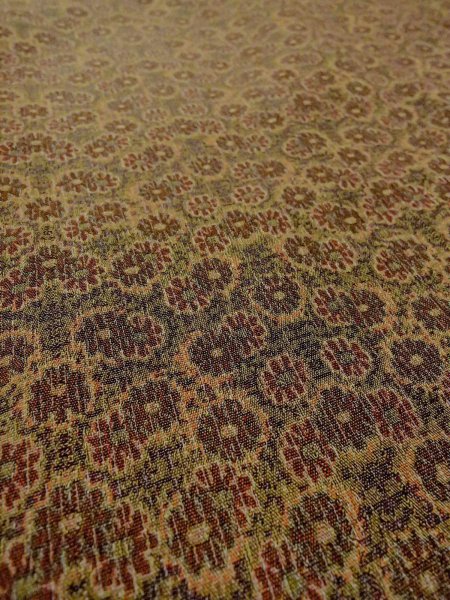 画像10: N0814D Mint  女性用 織  シルク（正絹）  黄み 茶色, 菊 【中古】 【USED】 【リサイクル】 ★★★★☆ (10)