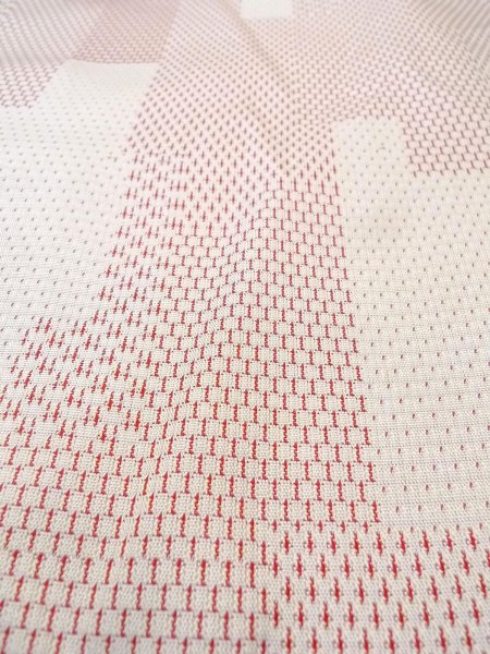 画像9: N0814G  女性用 織  シルク(正絹)   アイボリー, 小さな点々 【中古】 【USED】 【リサイクル】 ★★★☆☆ (9)