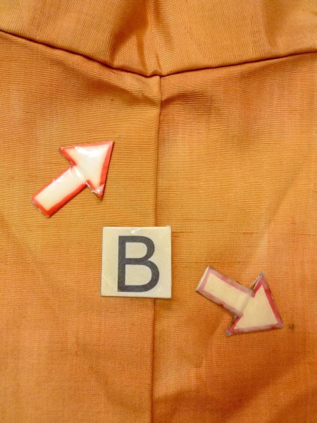 画像15: N0814J  女性用 織  シルク（正絹）  黄み 茶色, 花 【中古】 【USED】 【リサイクル】 ★★★☆☆ (15)