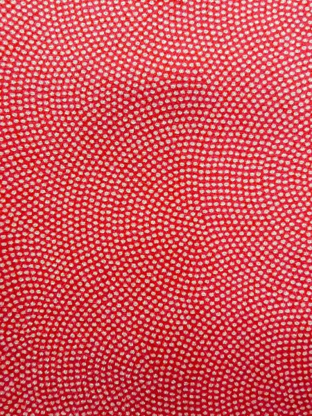 画像7: N0814K  女性用 江戸小紋 鮫小紋 シルク(正絹)   珊瑚色,  【中古】 【USED】 【リサイクル】 ★★★☆☆ (7)