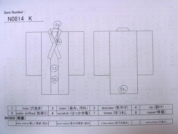 画像13: N0814K  女性用 江戸小紋 鮫小紋 シルク(正絹)   珊瑚色,  【中古】 【USED】 【リサイクル】 ★★★☆☆ (13)
