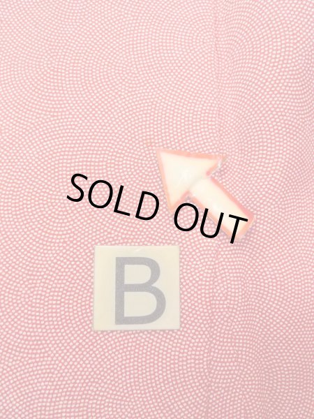 画像15: N0814K  女性用 江戸小紋 鮫小紋 シルク（正絹）   珊瑚色,  【中古】 【USED】 【リサイクル】 ★★★☆☆ (15)