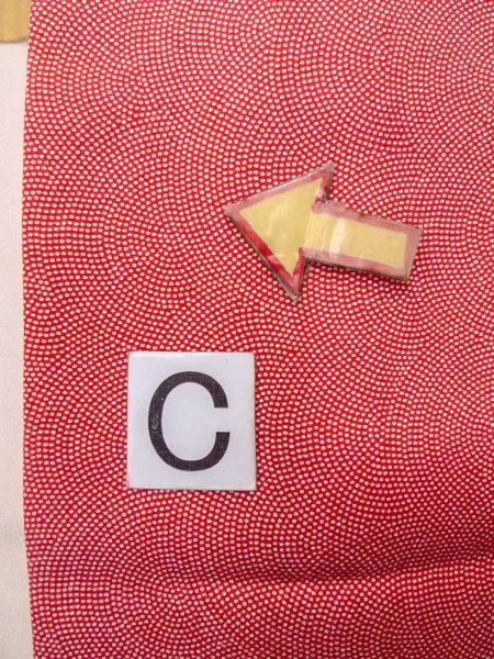 画像16: N0814K  女性用 江戸小紋 鮫小紋 シルク(正絹)   珊瑚色,  【中古】 【USED】 【リサイクル】 ★★★☆☆ (16)