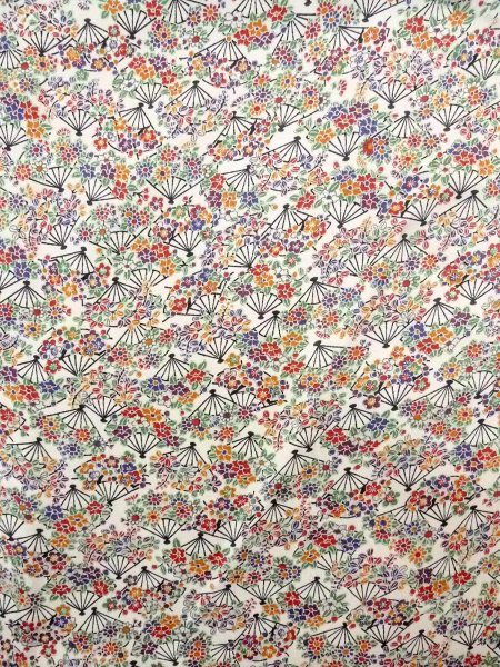 画像3: N0814O Mint  女性用 小紋  化繊   白, ぼたん 【中古】 【USED】 【リサイクル】 ★★★★☆ (3)